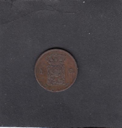 Beschrijving: 1 Cent WILLEM III 